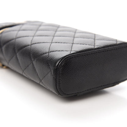 Chanel Caviar Quilted Phone Holder With Chain Black 6 of 12