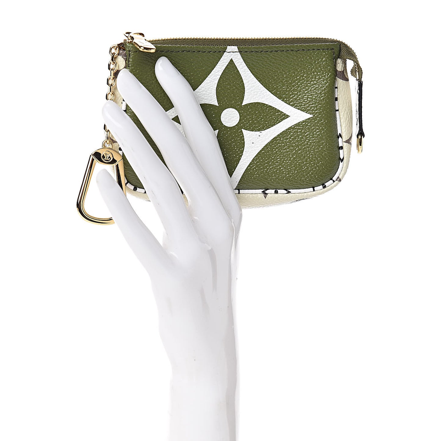 Monogram Giant Micro Pochette Accessories Kaki White