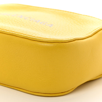 Balenciaga Smooth Calfskin Logo XS Everyday Camera Bag Jaune Soleil Black 9 of 9