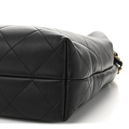 Chanel Calfskin Stitched Hobo Black 10 of 10