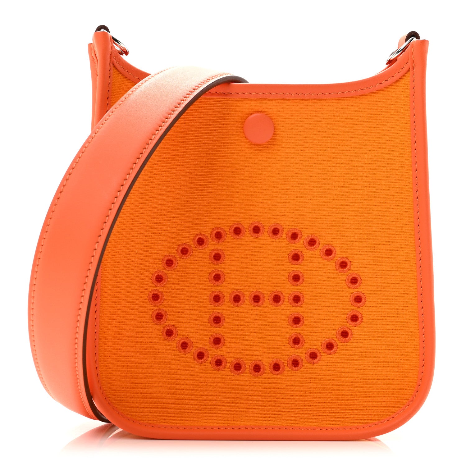 Hermes Toile Officier Swift Neo Evelyne TPM Jaune D'Or Feu Orange Minium 1 of 11