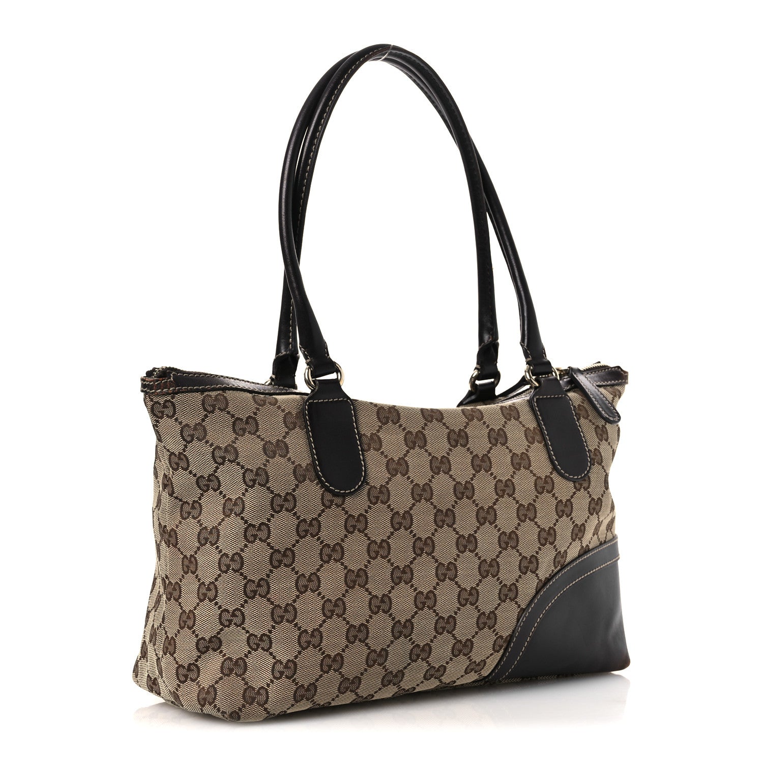 Gucci Monogram Sherry Line Horsebit Tote Dark Brown 3 of 18