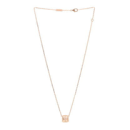 Van Cleef & Arpels 18K Rose Gold Diamond Small Perlee Clovers Pendant Necklace 3 of 7