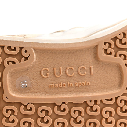 Gucci GG Monogram Mens Julio Low Top Sneakers 10 Beige Ebony Mystic White 7 of 9