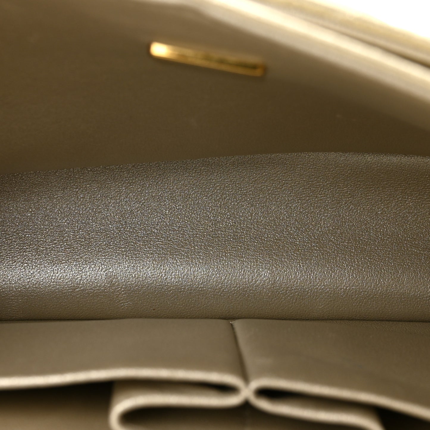 Metallic Lambskin Quilted Medium Double Flap Gold