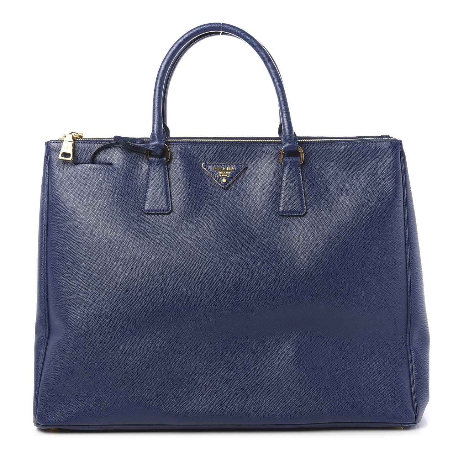 Saffiano Lux Extra Large Galleria Double Zip Tote Bluette