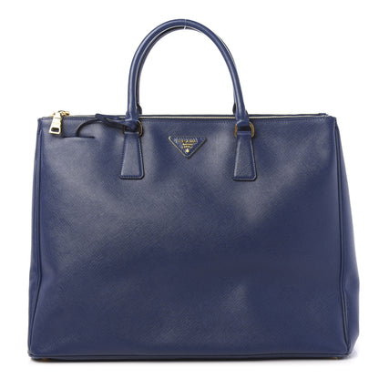 Prada Saffiano Lux Extra Large Galleria Double Zip Tote Bluette 1 of 10