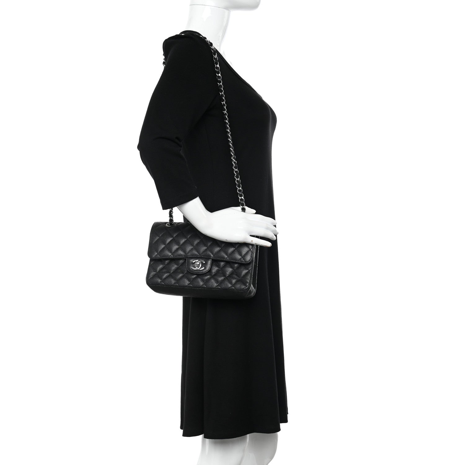 Chanel Caviar Quilted Small Double Flap Black 2 of 10