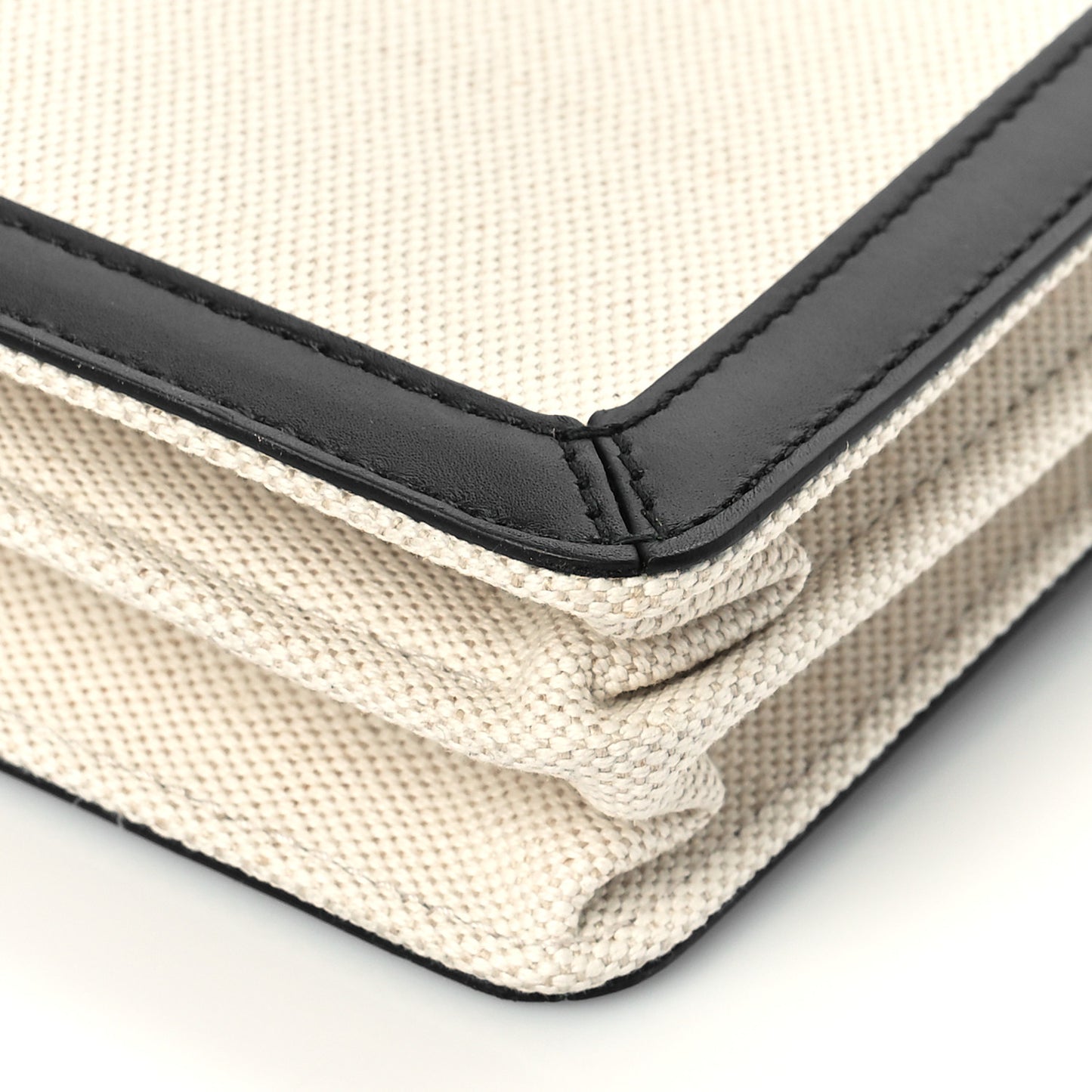 Cotton Canvas Pochette Crossbody Bag Black