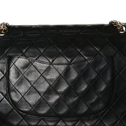 Chanel Lambskin Quilted Medium Double Flap Bijoux Chain Black 12 of 12