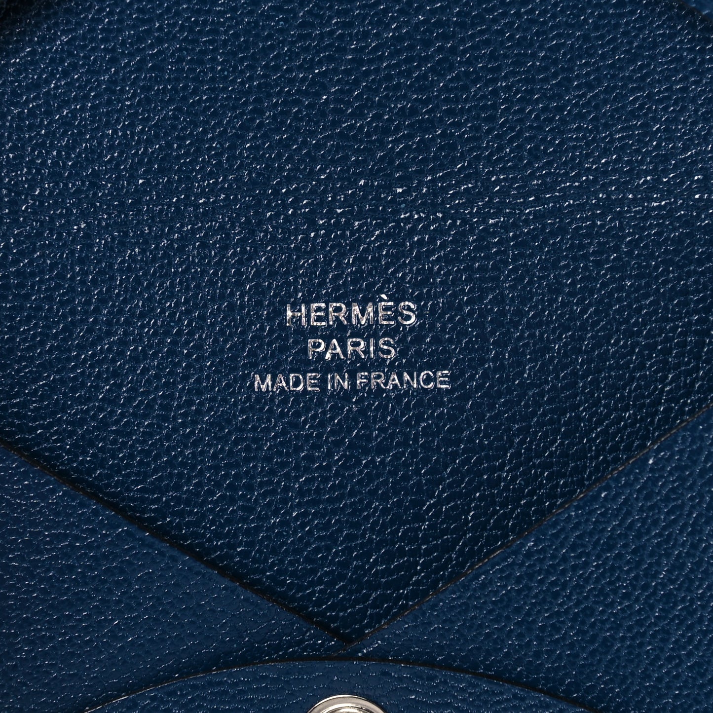 Chevre Mysore Calvi Card Case Deep Blue