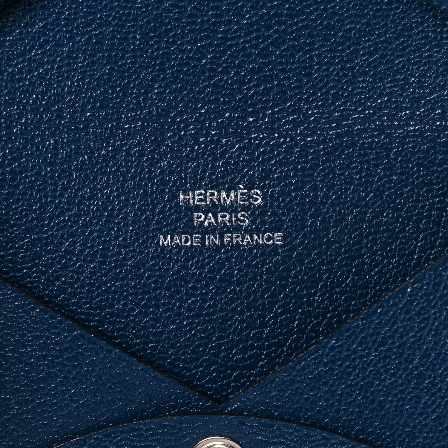 Hermes Chevre Mysore Calvi Card Case Deep Blue 6 of 7