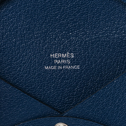 Hermes Chevre Mysore Calvi Card Case Deep Blue 6 of 7