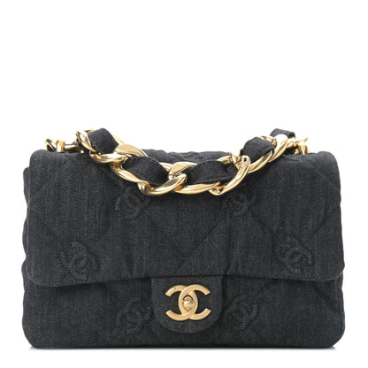 Chanel Denim Quilted Medium Funky Town Flap Black 1 of 10