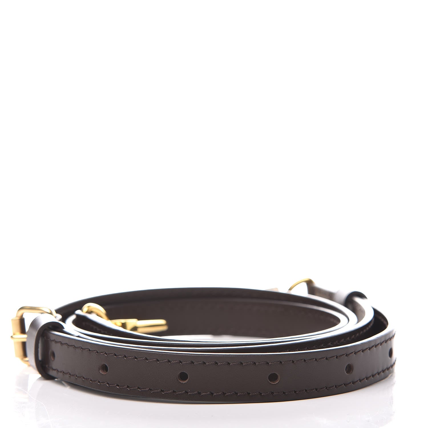 Louis Vuitton Calfskin 16mm Adjustable Shoulder Strap Brown 2 of 3