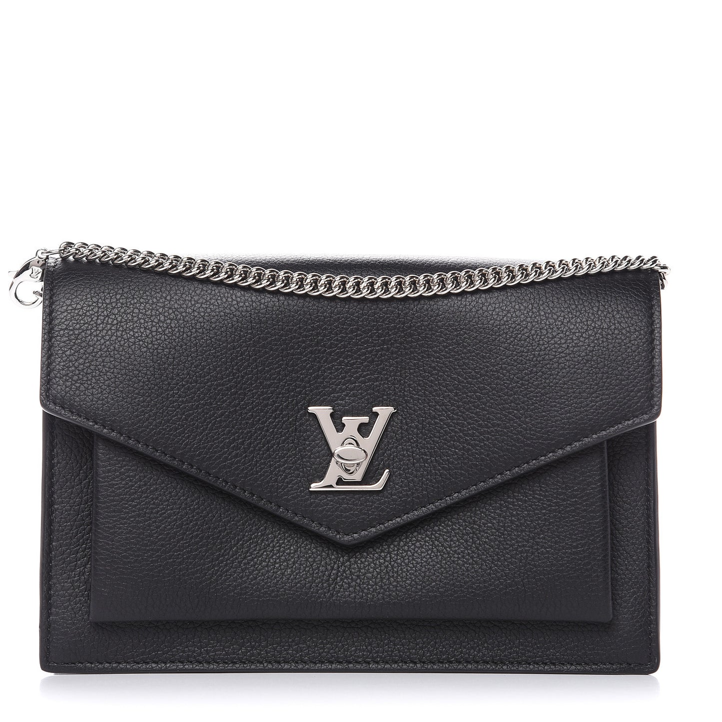 Soft Calfskin My Lockme Chain Pochette Black