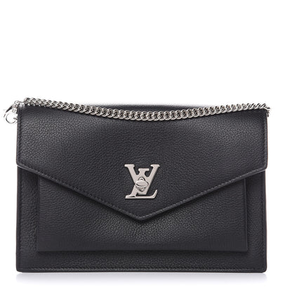 Louis Vuitton Soft Calfskin My Lockme Chain Pochette Black 1 of 9