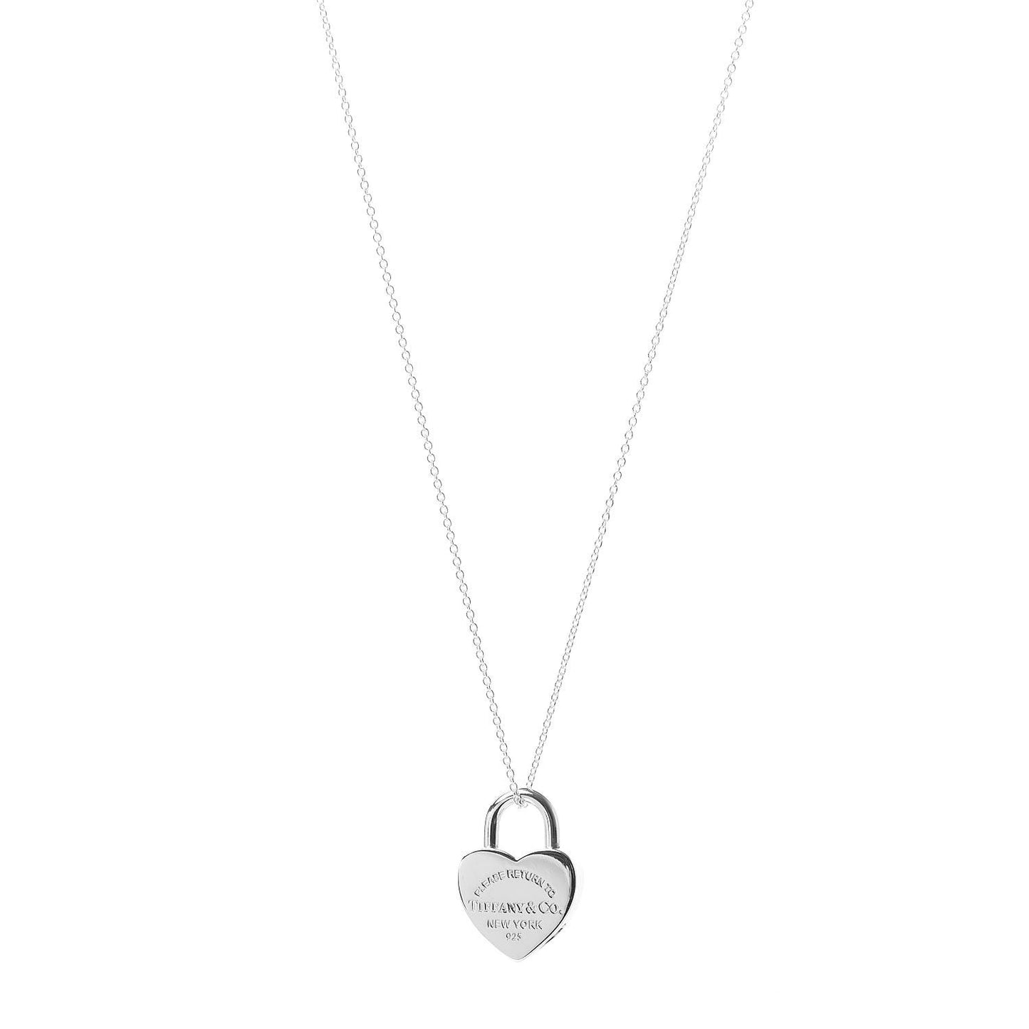 Sterling Silver Return to Heart Lock Pendant Necklace