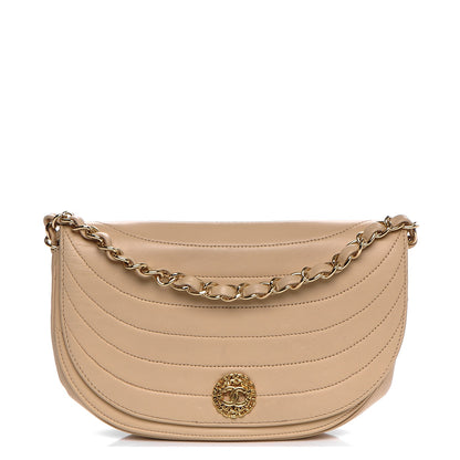 Chanel Lambskin Quilted Small Medallion Single Flap Beige 1 of 8
