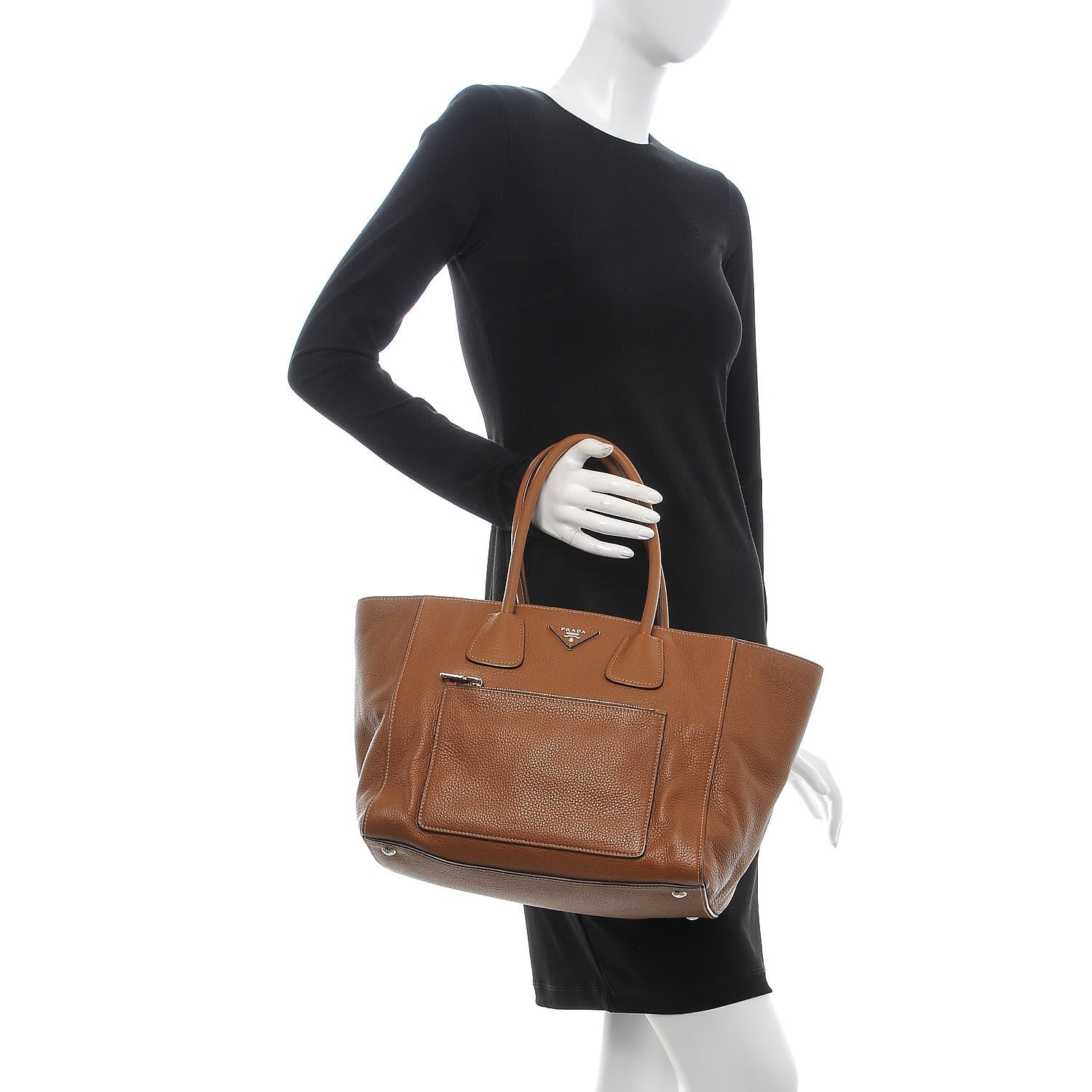Prada Vitello Daino Shopping Tote Cannella 2 of 9