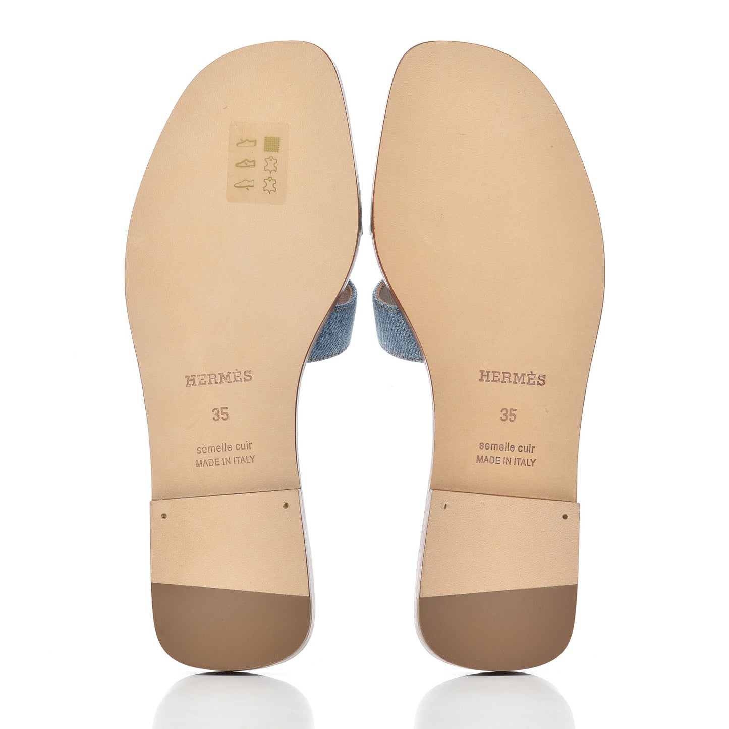 Denim Canvas Oran Sandals 35 Bleu Clair