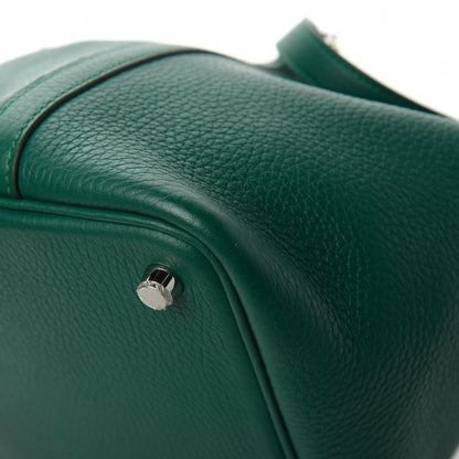 Hermes Taurillon Clemence Picotin Lock 18 PM Malachite 12 of 12