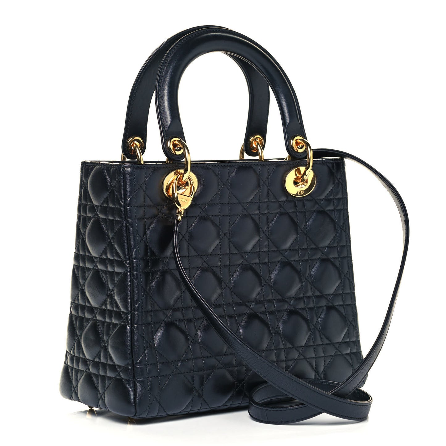 Lambskin Cannage Medium Lady Dior Black