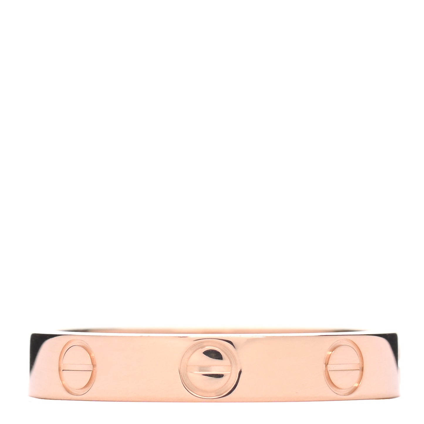 18K Pink Gold 3.5mm LOVE Wedding Band Ring 53 6.25