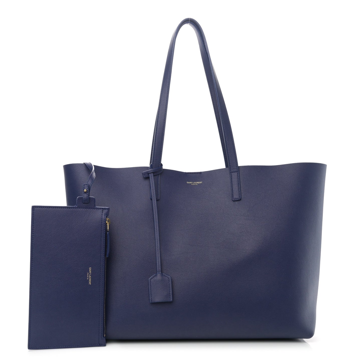 Calfskin Large Shopping Tote Saphir