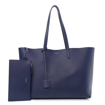 Saint Laurent Calfskin Large Shopping Tote Saphir 1 of 12