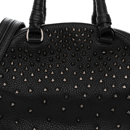Christian Louboutin Grained Calfskin Studded Panettone Degrade Dome Bag Black 7 of 9