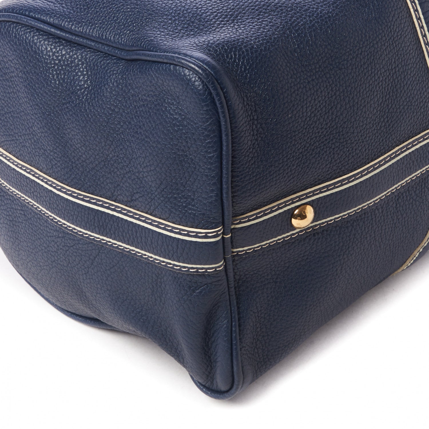 Louis Vuitton Tobago Leather Keepall 50 Blue 5 of 7