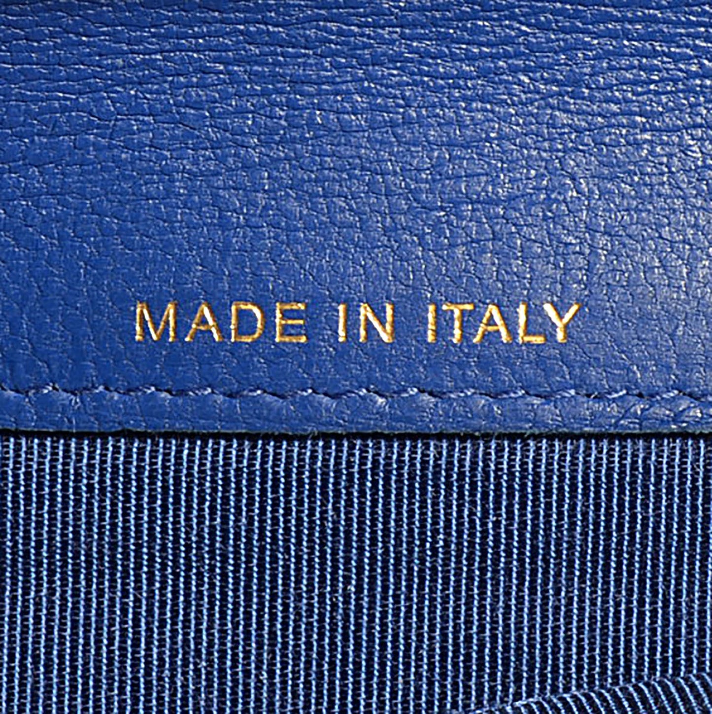 Lambskin Quilted Large Flap Wallet Dark Blue