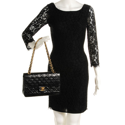 Chanel Lambskin Medium Double Flap Black 2 of 11