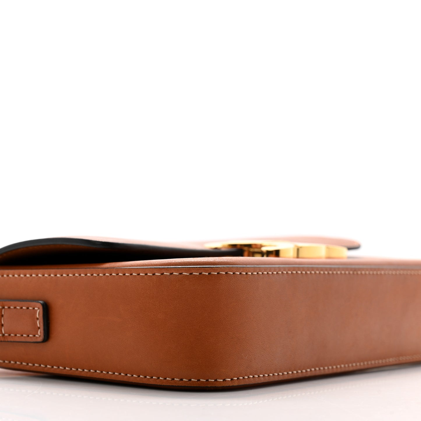 Natural Calfskin Triomphe Shoulder Bag Tan
