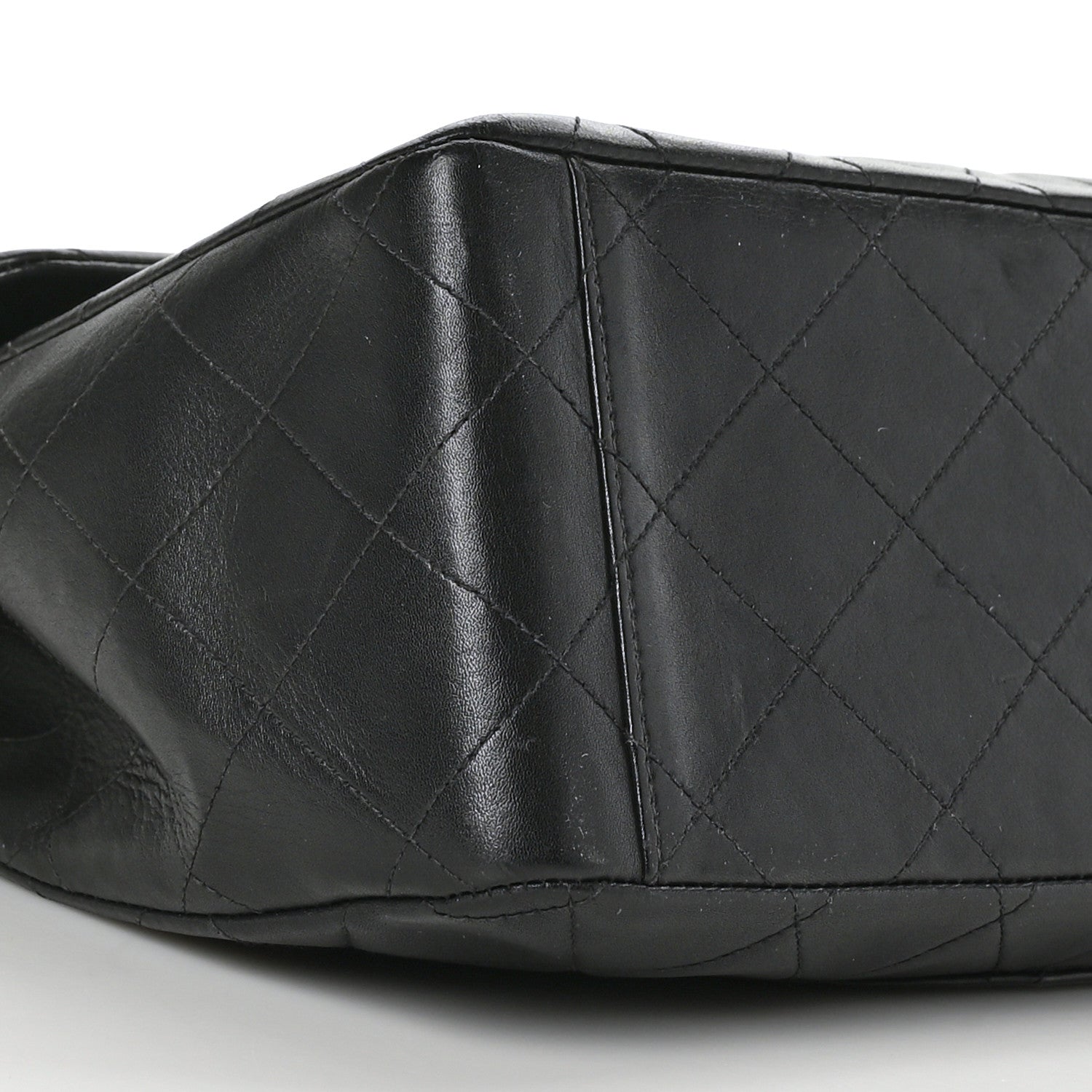 Chanel Lambskin Quilted XL Jumbo Single Flap Black 8 of 9