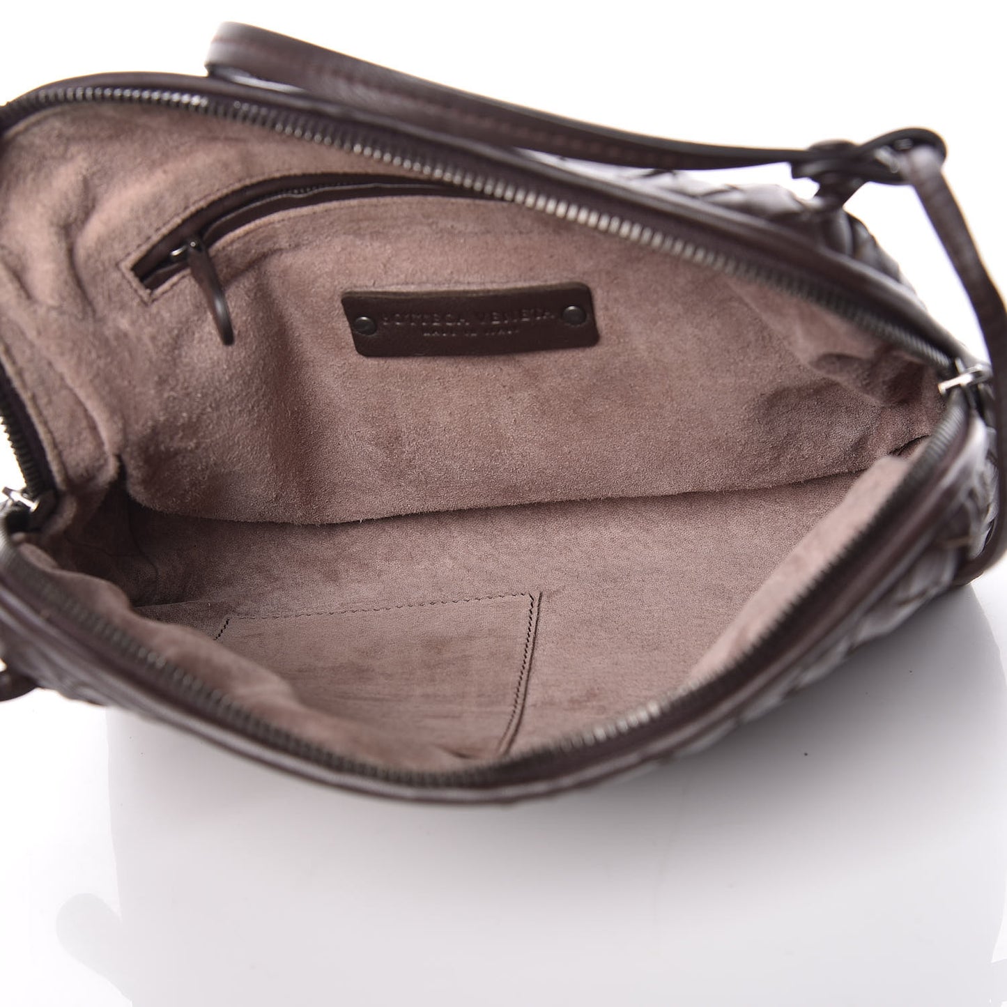 Nappa Intrecciato Pillow Crossbody Messenger Ebano