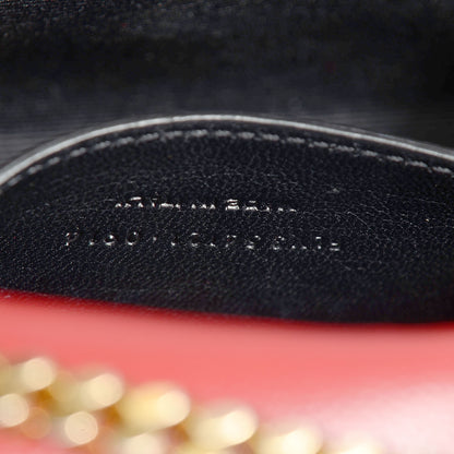 Saint Laurent Grain De Poudre Small Classic Monogram Satchel Red 9 of 9