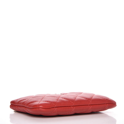 Chanel Lambskin Quilted Small Casino Cosmetic Case Red 4 of 9