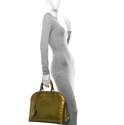 Louis Vuitton Vernis Alma GM Gris Art Deco 2 of 11