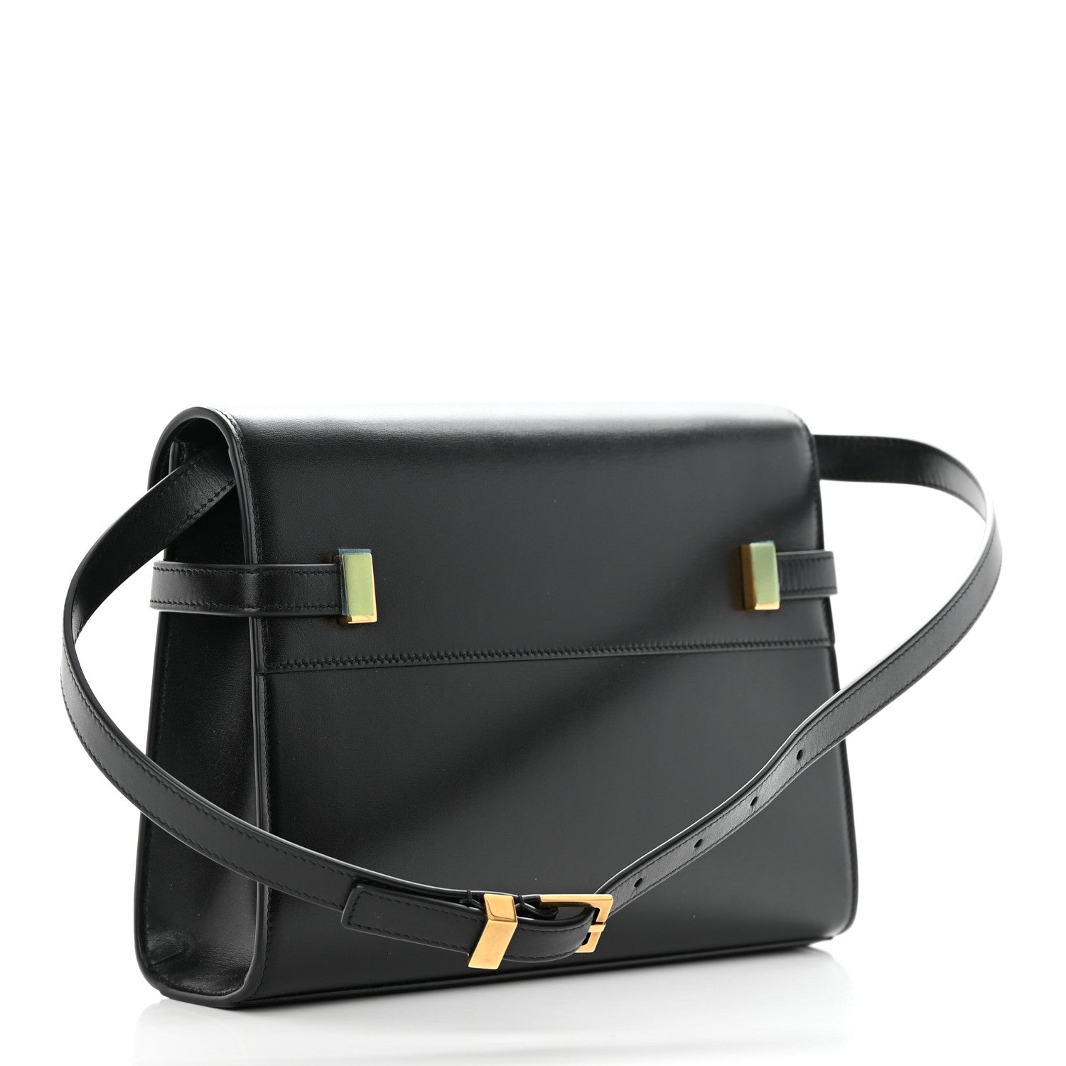 Saint Laurent Smooth Calfskin Small Manhattan Shoulder Bag Black 3 of 9
