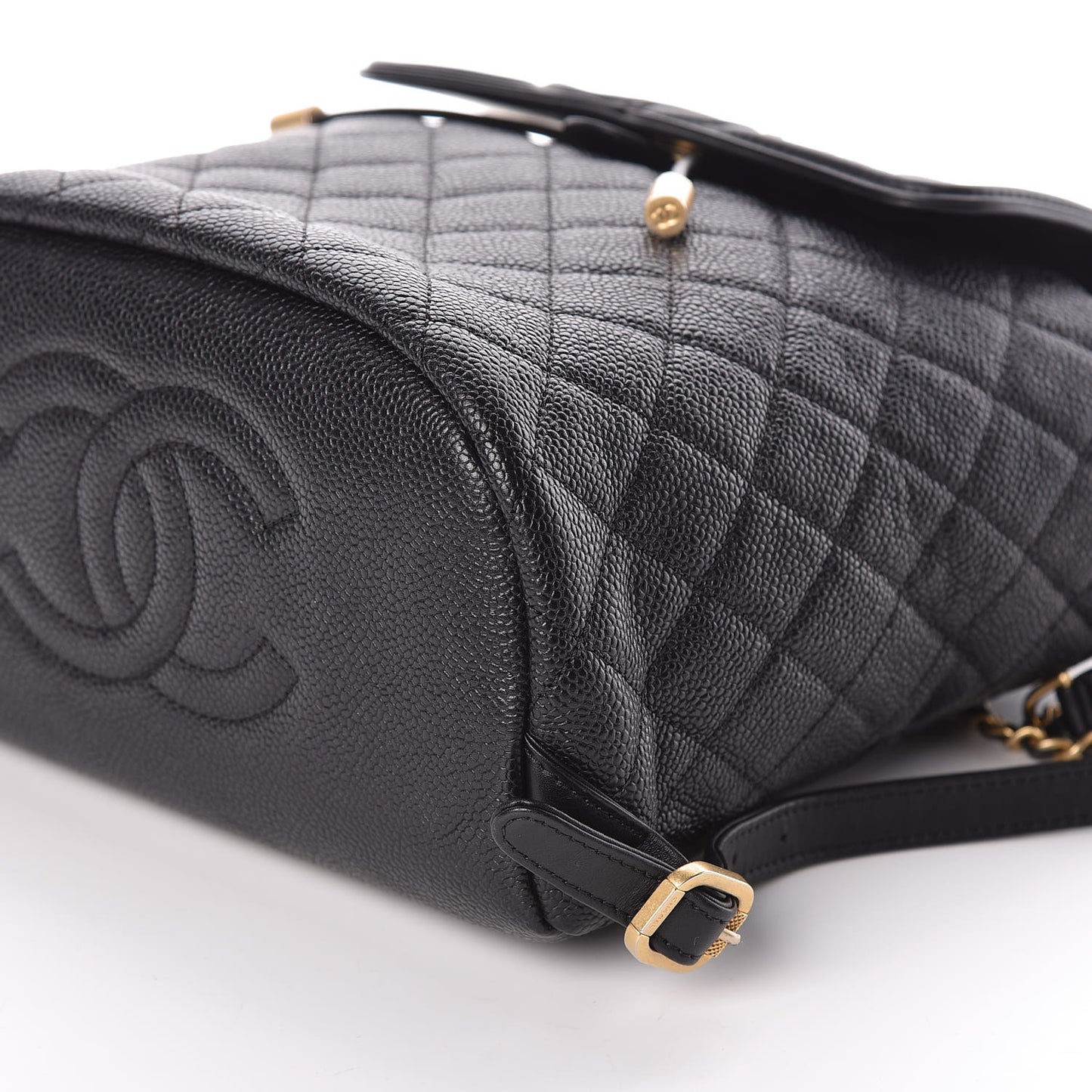 Caviar Quilted Filigree Backpack Black