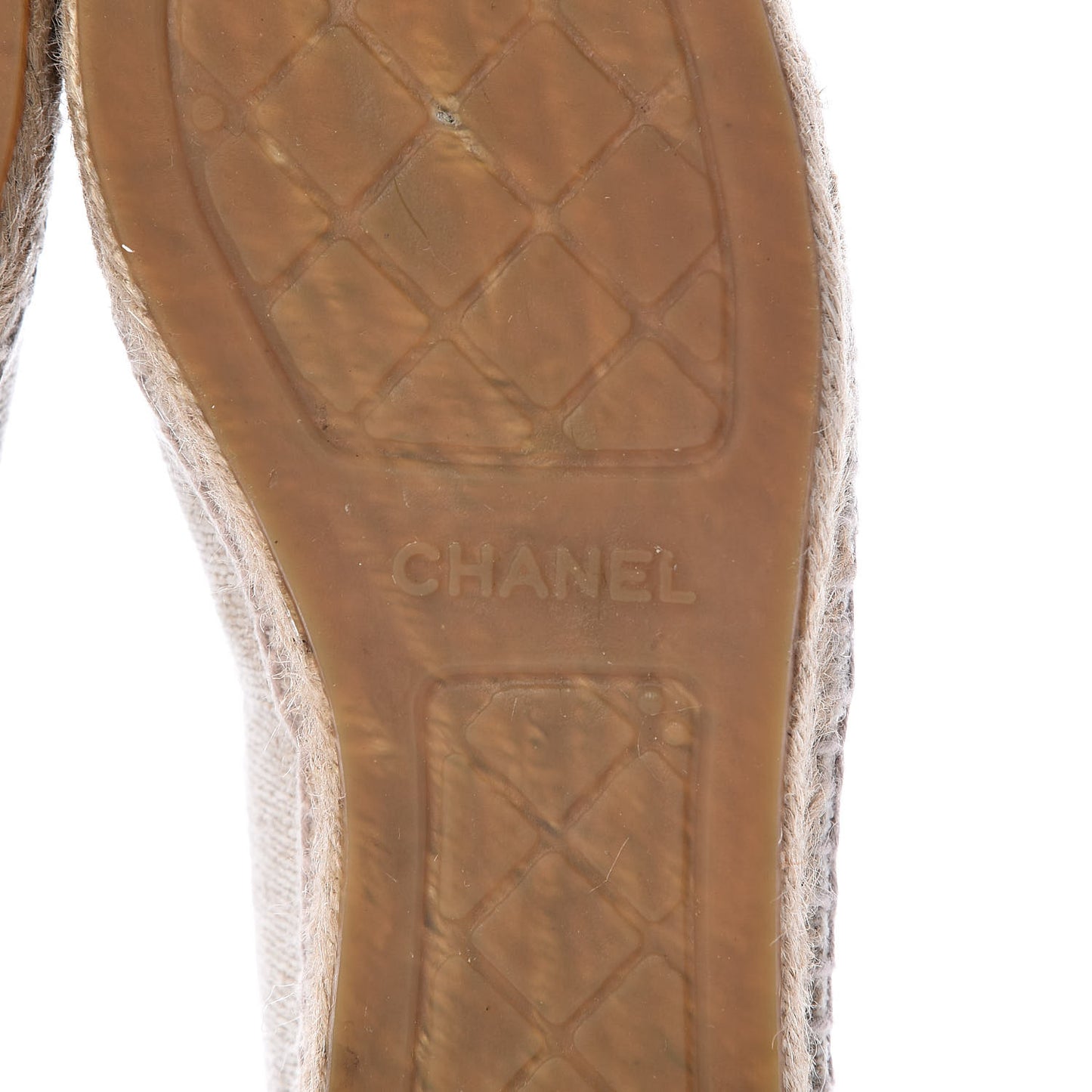 Toile Sequin CC Espadrilles 38 Beige Black