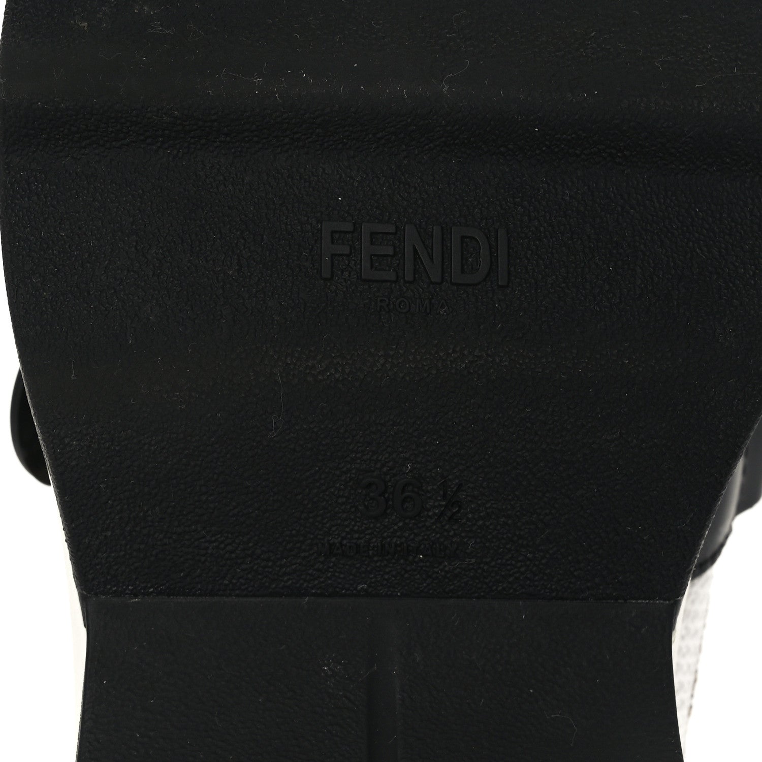 Fendi Stretch Yarn FF Stiff Band Rockoko Sneakers 36.5 Black White Black Tobacco 6 of 6