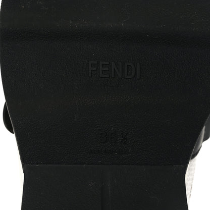 Fendi Stretch Yarn FF Stiff Band Rockoko Sneakers 36.5 Black White Black Tobacco 6 of 6