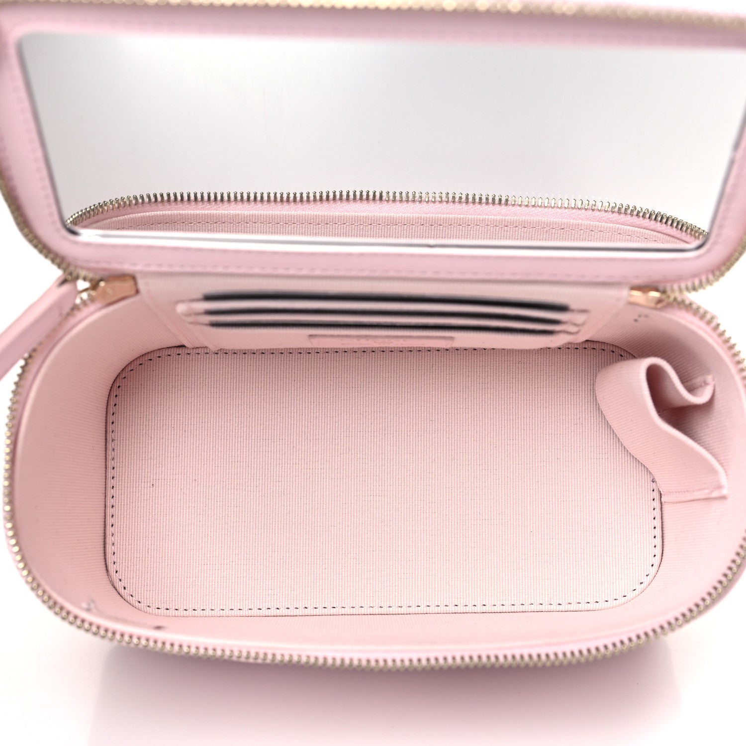 Chanel Lambskin Quilted Small Top Handle Vanity Case With Chain Light Pink 5 of 10