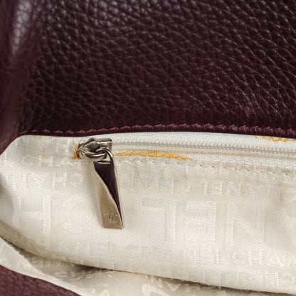 Chanel Grained Calfskin Tassel Hobo Burgundy 8 of 8