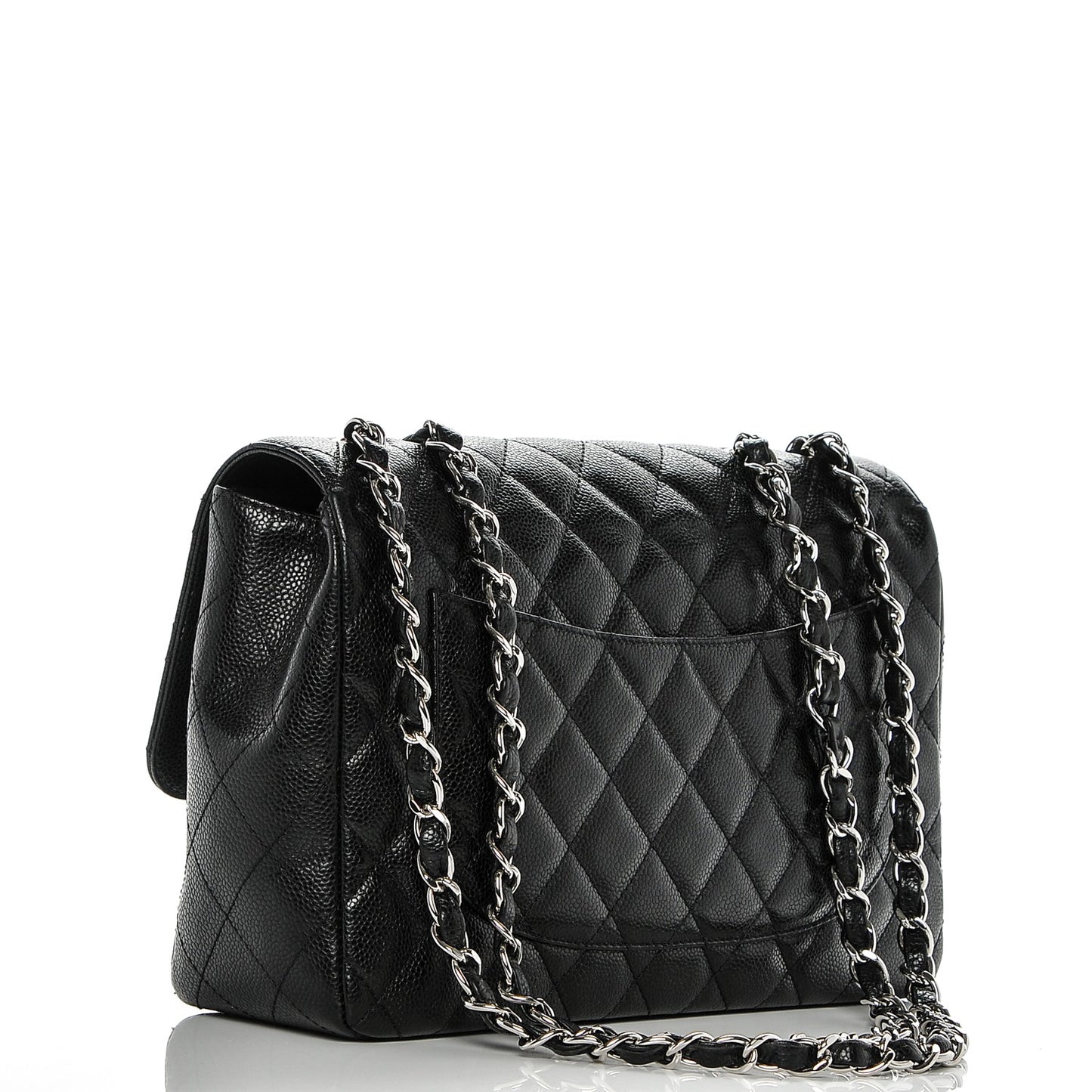 Caviar Quilted Jumbo Single Flap Black