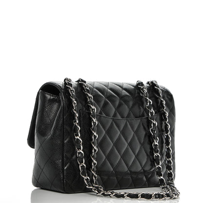 Chanel Caviar Quilted Jumbo Single Flap Black 3 of 7