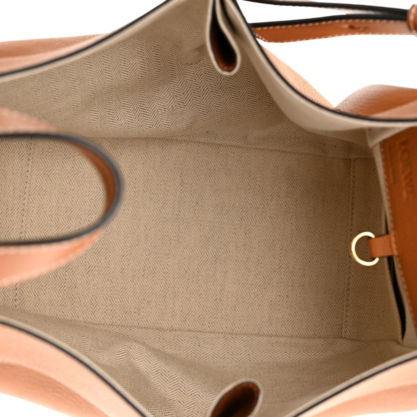 Grained Calfskin Small Hammock Shoulder Bag Tan